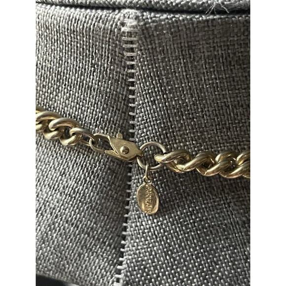 Parklane Vintage Necklace Earring Set Gold Tone Art Deco MCM Faux Pearl Retro - Picture 6 of 11